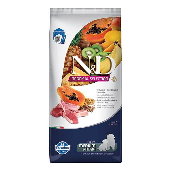 N&D Tropical Selection Kuzu Etli ve Tropikal Meyveli Yavru Köpek Maması 10 kg - 1
