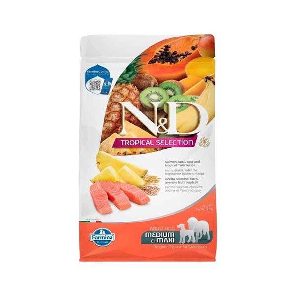 N&D Tropical Selection Somon Etli ve Tropikal Meyveli Yetişkin Köpek Maması 2 kg - 1