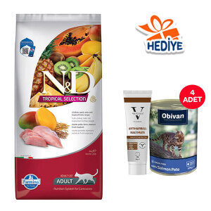 N&D Tropical Selection Tavuk Etli ve Tropikal Meyveli Yetişkin Kedi Maması 10 kg