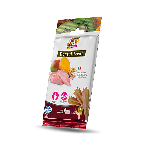 N&D Tropical Selection Tavuklu ve Tropikal Meyveli Küçük Irk Yetişkin Köpek Ödül Maması 60gr - 1