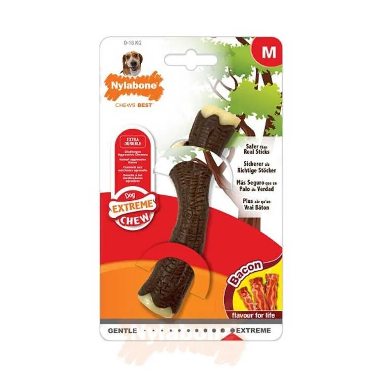 Nylabone Domuz Pastırması Aromalı Köpek Çiğneme Çubuğu M - 1
