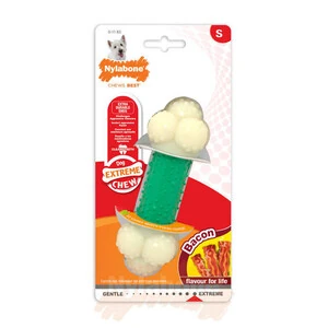 Nylabone Domuz Pastırması Aromalı Köpek Çiğneme Kemiği S