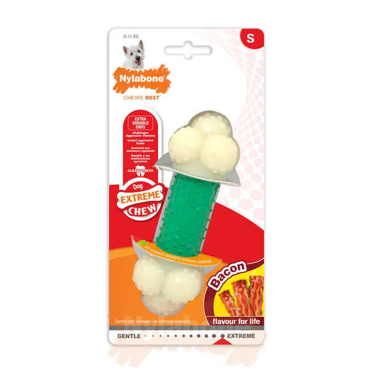 Nylabone Domuz Pastırması Aromalı Köpek Çiğneme Kemiği S - 1