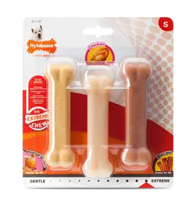 Nylabone Fıstık Ezmesi Tavuk ve Domuz Pastırması Aromalı Köpek Çiğneme Seti S