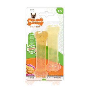 Nylabone Tavuk Aromalı Köpek Çiğneme Kemiği XS