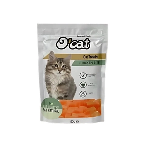 O Cat Tavuk Etli Parçacıklar Kedi Ödülü 50 Gr
