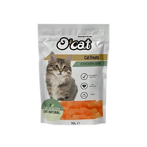 O Cat Tavuk Etli Parçacıklar Kedi Ödülü 50 Gr - 1