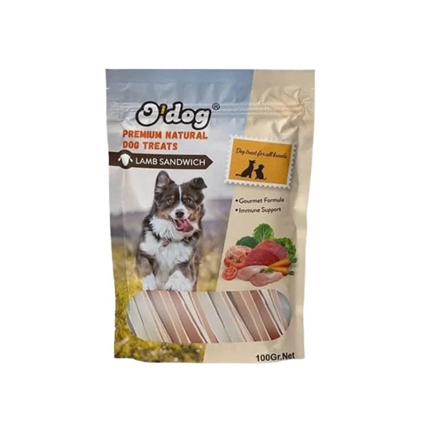 O Dog Kuzu Parçacıklı Sargılı Köpek Ödülü 100 Gr - 1