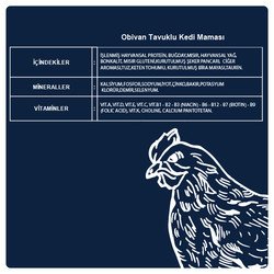 Obivan Tavuklu Yetişkin Kedi Maması 10kg - 2