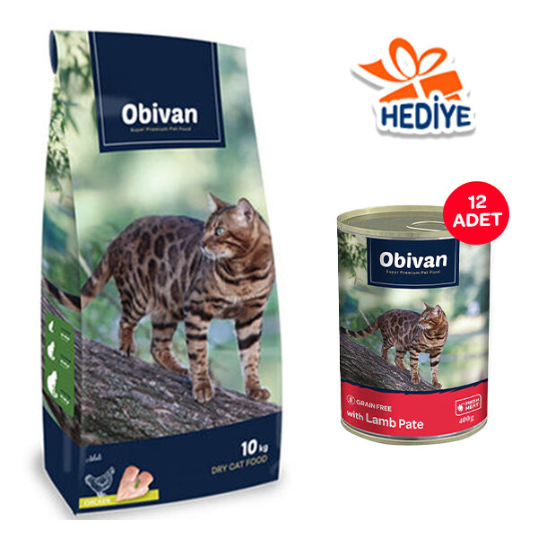 Obivan Tavuklu Yetişkin Kedi Maması 10kg - 1