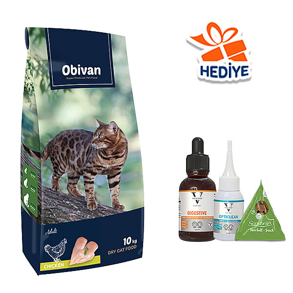 Obivan Tavuklu Yetişkin Kedi Maması 10kg