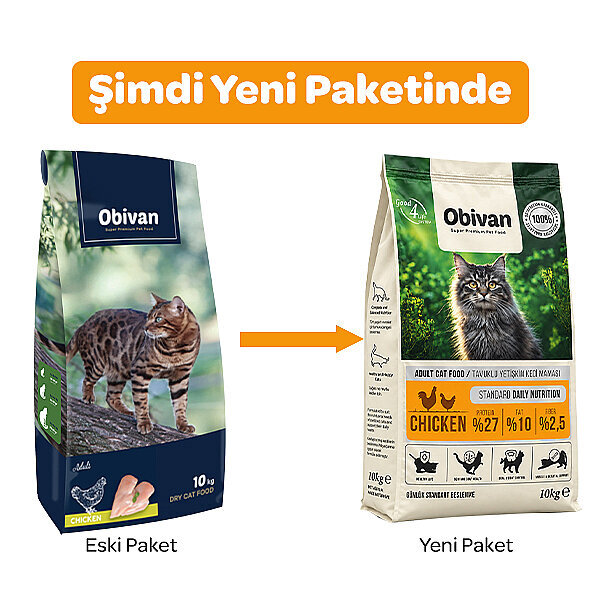 Obivan Tavuklu Kedi Maması 10 kg - 2