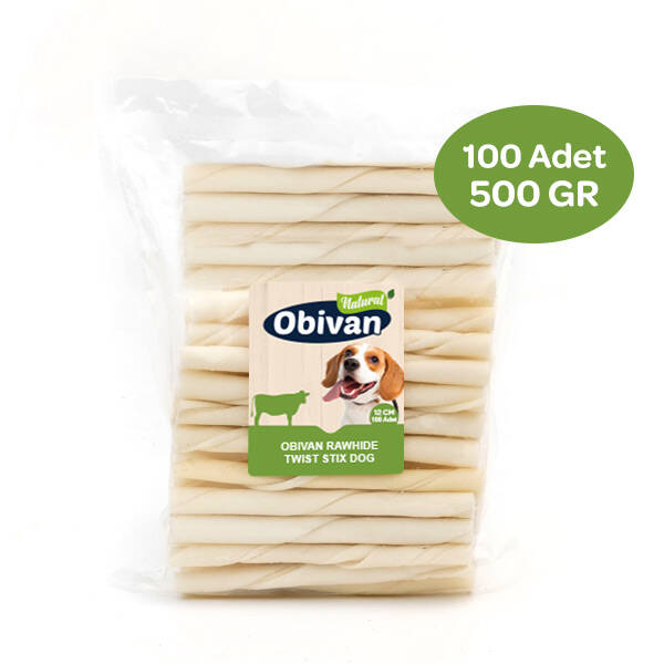 Obivan Ağız Ve Diş Sağlığı Için Köpek Diş Bakım Burgu Kemiği 100 Adet 500 Gr - 1