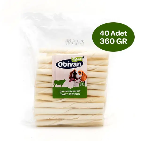 Obivan Ağız Ve Diş Sağlığı Için Köpek Diş Bakım Burgu Kemiği 40 Adet - 1