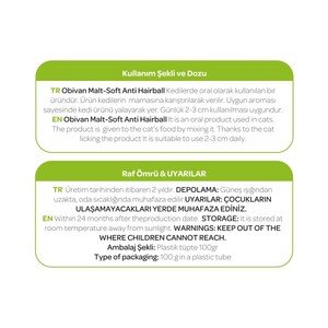 Obivan Natural Anti-Hairball Kedi Maltı 100 GR - 3
