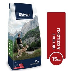 Obivan Biftekli ve Kızılcıklı Yetişkin Köpek Maması 15 Kg
