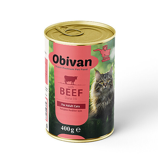 Obivan Dana Etli Sos İçinde Gravy Yetişkin Kedi Yaş Maması 400 GR