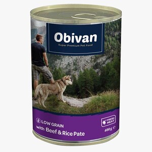 Obivan Düşük Tahıllı Biftekli Pirinçli Ezme Köpek Yaş Maması 400 Gr x 12 Adet - 3