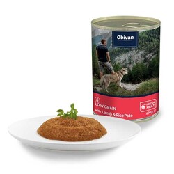 Obivan Düşük Tahıllı Kuzu Etli Pirinçli Ezme Köpek Yaş Maması 400 Gr x 12 Adet - 2