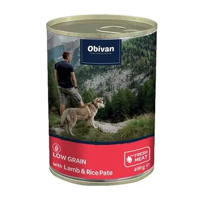Obivan Düşük Tahıllı Kuzu Etli Pirinçli Ezme Köpek Konservesi 400 Gr x 12 Adet - 3