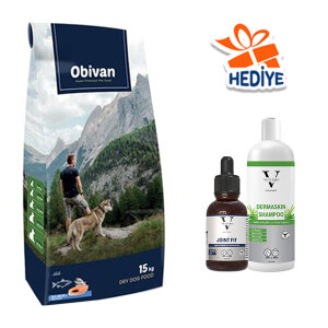 Obivan Hypoallergenic Somonlu ve Hamsili Yetişkin Köpek Maması 15 Kg
