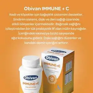 Obivan Immune C Kedi ve Köpekler İçin Bağışıklık Sistemi Desteği 75 Tablet - 2