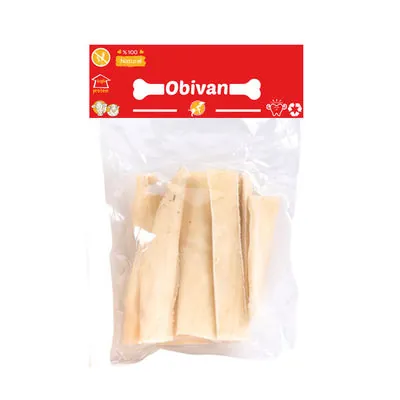 Obivan Kurutulmuş Beyaz Dana Kelle Derisi Köpek Ödülü 100 GR - 1