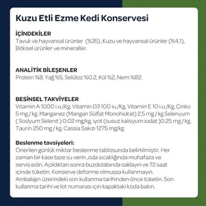 Obivan Kuzu Etli Ezme Yetişkin Kedi Konservesi 400 GR x 12 Adet - 6
