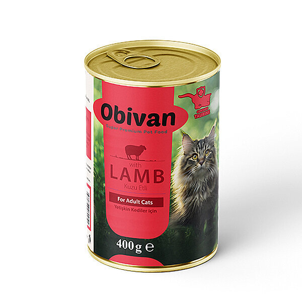Obivan Kuzu Etli Sos İçinde Gravy Yetişkin Kedi Yaş Maması 400 GR