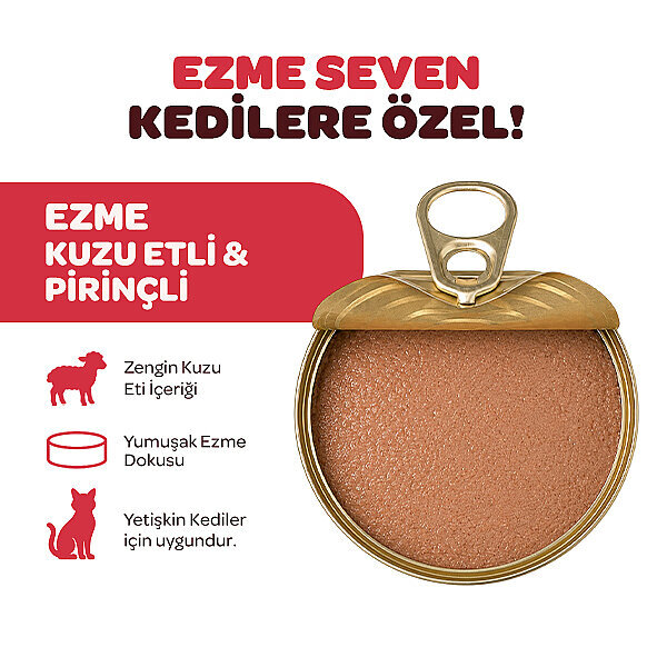 Obivan Tahılsız Kuzu Etli Ezme Yetişkin Kedi Konservesi 400 gr - 2