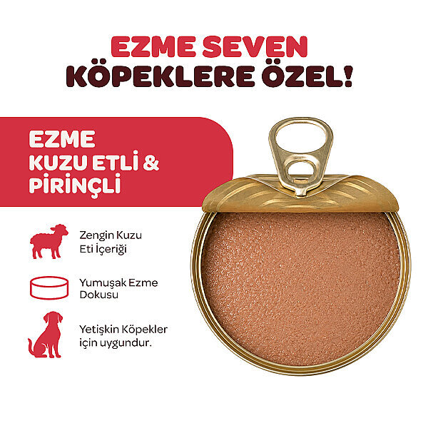 Obivan Düşük Tahıllı Kuzu Etli Pirinçli Köpek Konservesi 400 gr - 2
