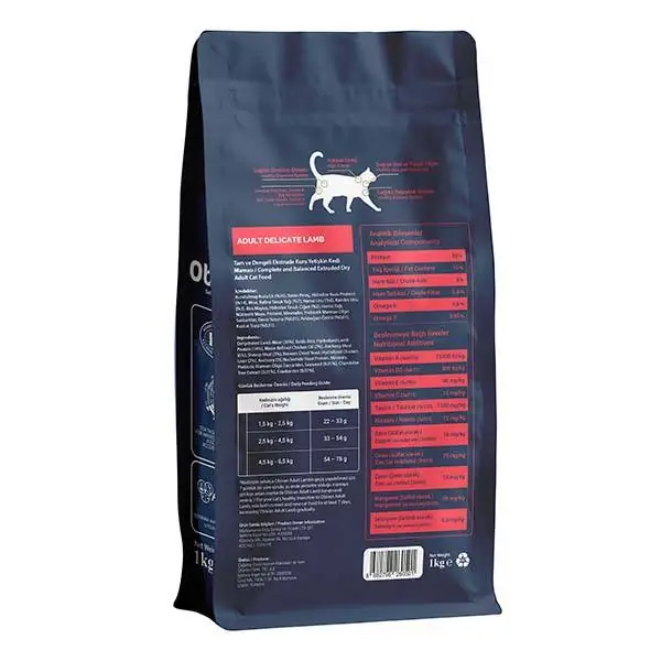 Obivan Selection Delicate Düşük Tahıllı Kuzu Etli Yetişkin Kedi Maması 1 kg x 10 Adet - 2