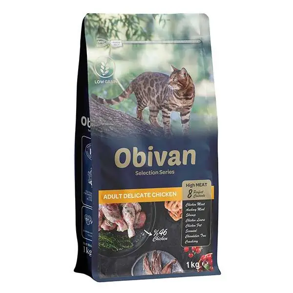 Obivan Selection Delicate Düşük Tahıllı Tavuklu Yetişkin Kedi Maması 1 kg - 2