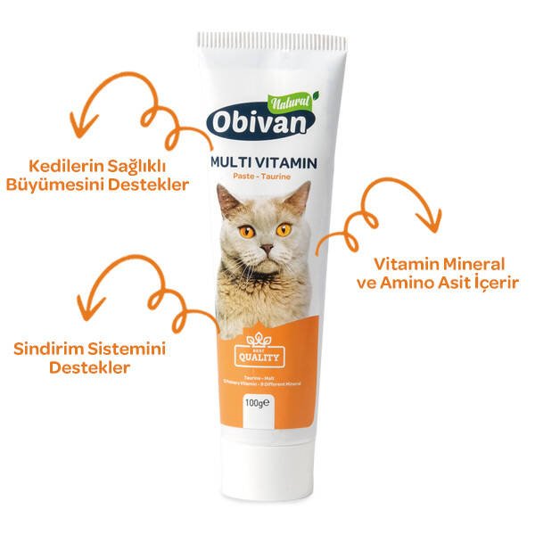 Obivan Multivitamin Kedi Maltı 100 GR - 1