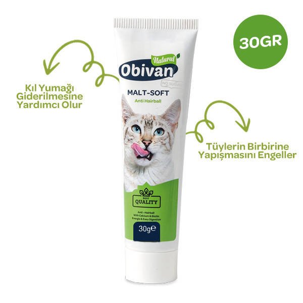 Obivan Natural Anti-Hairball Kedi Maltı 30 gr - 1