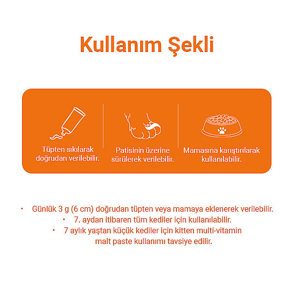 Obivan Premium Taurin Destekli Multi-Vitamin Malt Kedi Macunu 100g - 3