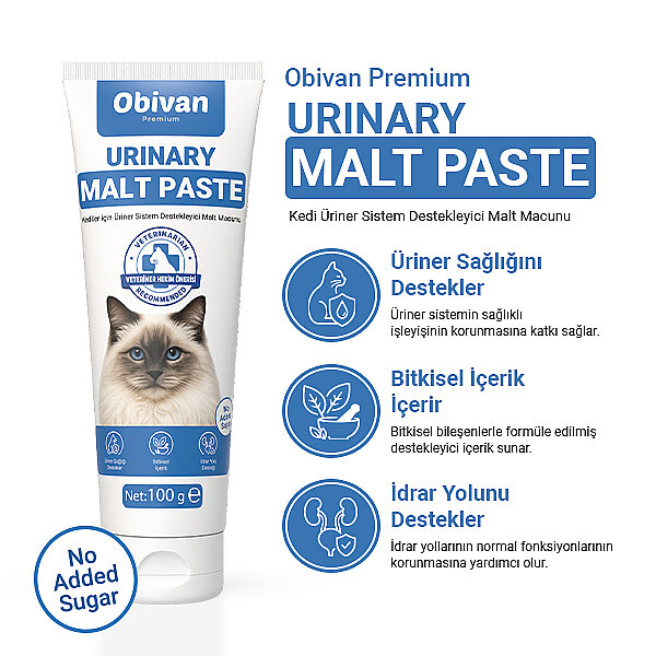 Obivan Premium Urinary Sistem Destekleyici Malt Kedi Macunu 100 gr - 2