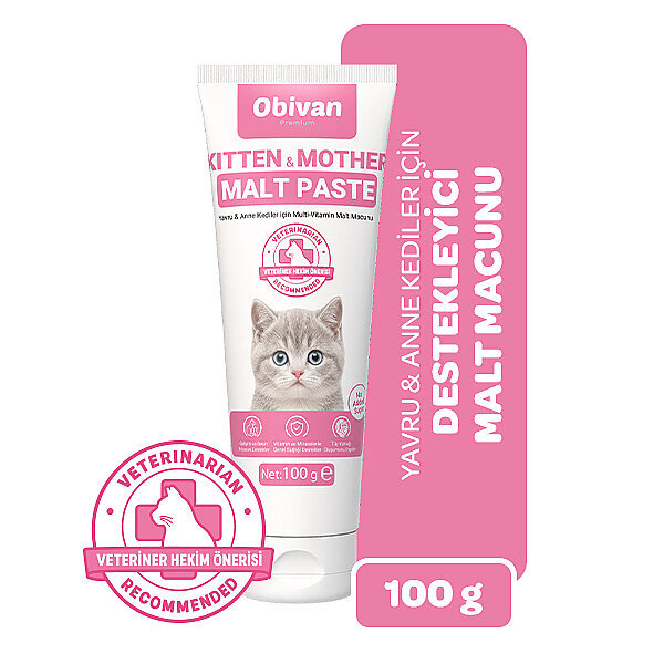 Obivan Premium Multivitamin Yavru ve Hamile Kedi Malt Macunu 100 gr