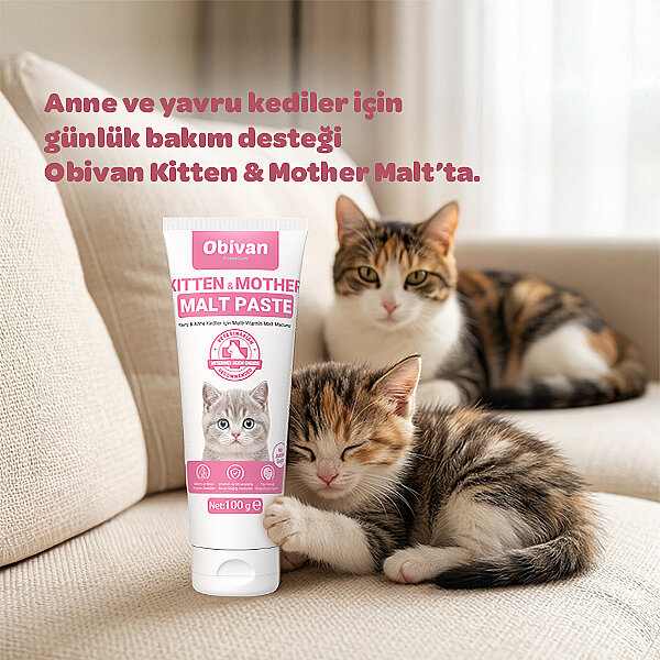 Obivan Premium Multivitamin Yavru ve Hamile Kedi Malt Macunu 100 gr - 5