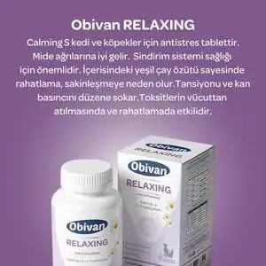 Obivan Relaxing Kedi ve Köpekler İçin AntiStres 75 Tablet - 2