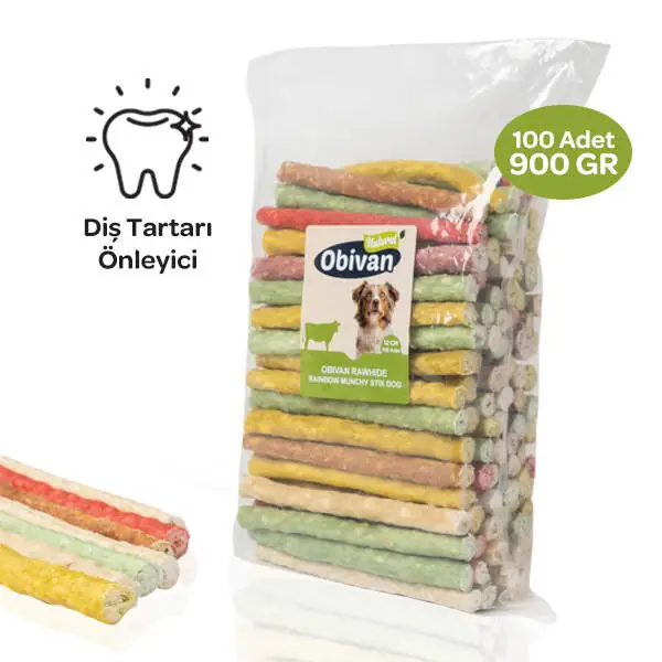 Obivan Renkli Munchy Çubuk 12 Cm 9 Gr 100 Adet - 3