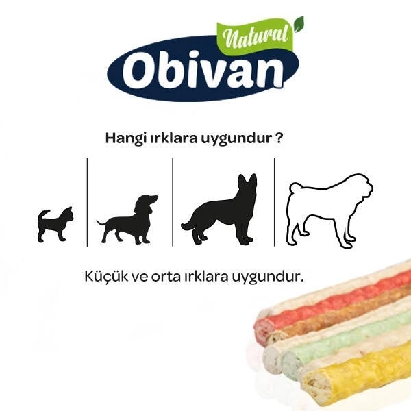 Obivan Renkli Munchy Çubuk 12 cm 9 gr 40 Adet - 3