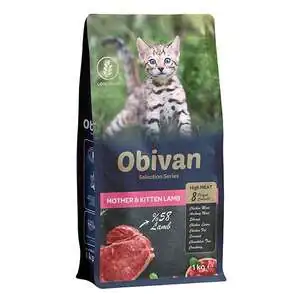Obivan Selection Kitten Düşük Tahıllı Kuzu Etli Yavru Kedi Maması 1 kg - 2