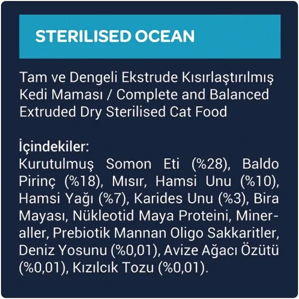 Obivan Selection Sterilised Düşük Tahıllı Okyanus Balıklı Kısırlaştırılmış Kedi Maması 6 kg - 5