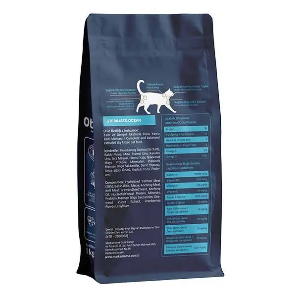 Obivan Selection Sterilised Düşük Tahıllı Okyanus Balıklı Kısırlaştırılmış Kedi Maması 4 Kg - 2