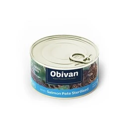 Obivan Tahılsız Somon Balıklı Ezme Kısırlaştırılmış Yaş Kedi Maması 80 GR