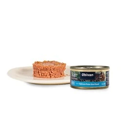 Obivan Tahılsız Somon Balıklı Ezme Kısırlaştırılmış Yaş Kedi Maması 80 GR - 2