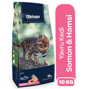 Obivan Kitten Somonlu ve Hamsili Yavru Kedi Maması 10kg - 1