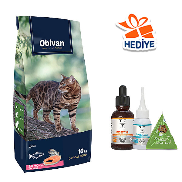 Obivan Kitten Somonlu ve Hamsili Yavru Kedi Maması 10kg