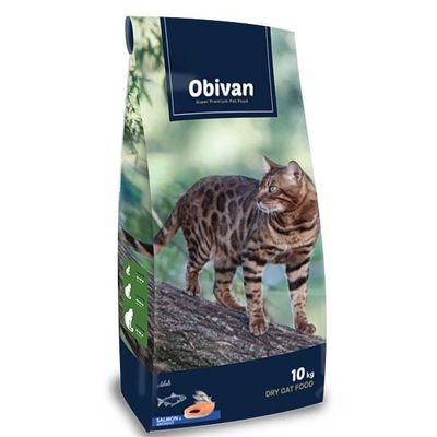 Obivan Somonlu ve Hamsili Yetişkin Kedi Maması 10kg - 1